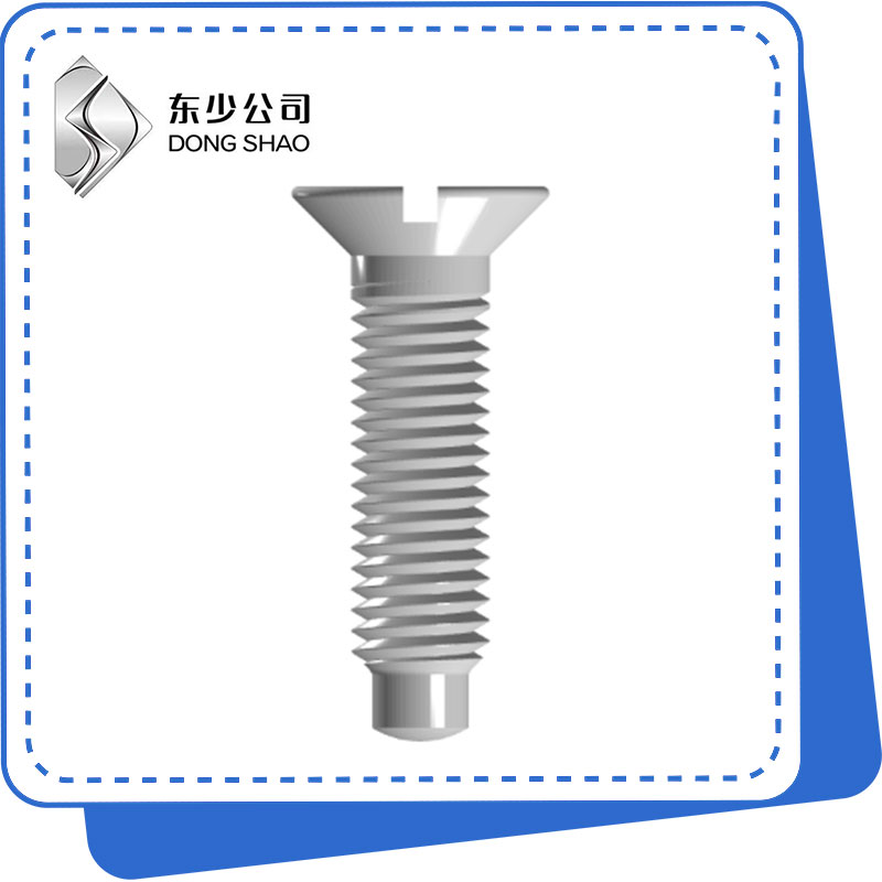 Slotted Countersunk Head Screws ជាមួយនឹង Full Dog Point